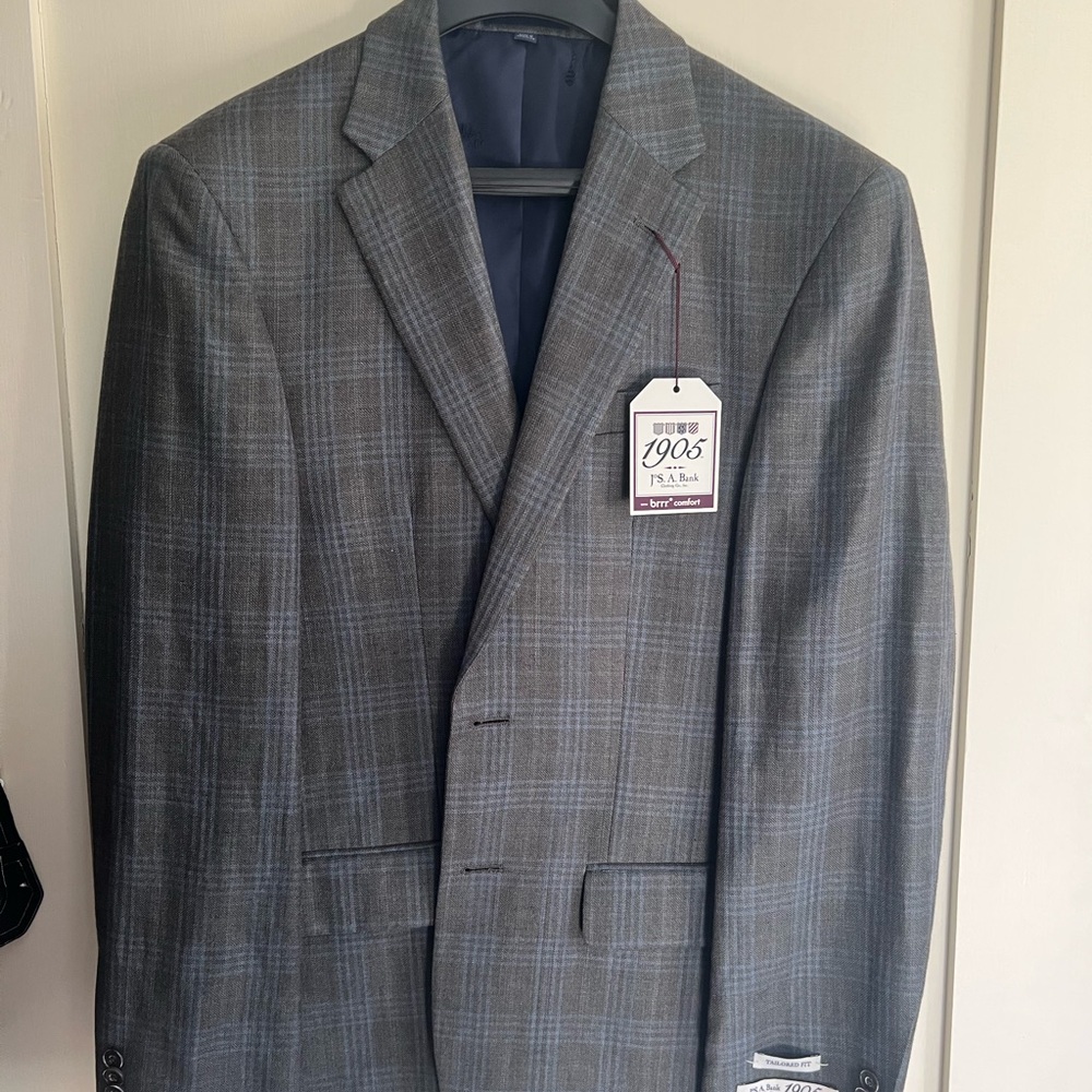 Jos. A. Bank Gray Sport Coat with Classic Notch Lapels